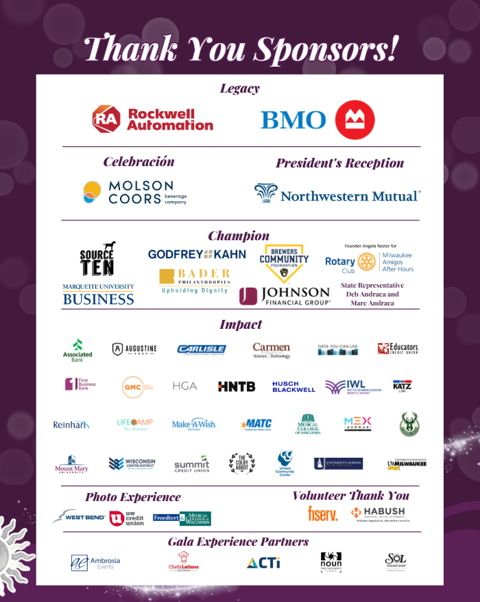 Thank you to the sponsors and partners of the 2026 Ascénto Gala Experience